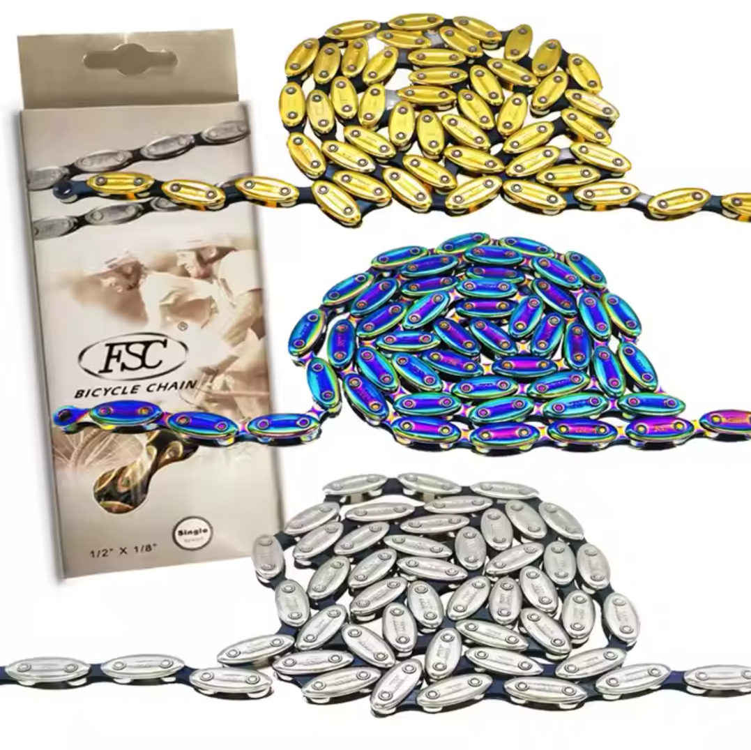 FSC Olive Fixed Gear Bike Chain/ Fixie Chain | Single speed bike Chain | Track bike chain - Durable | easy-install