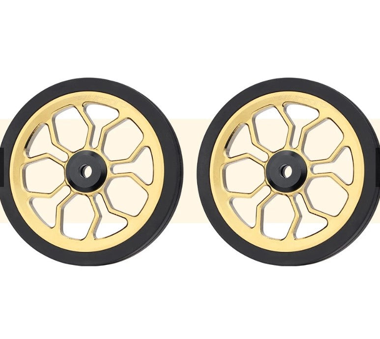 Litepro Folding Bike Easywheels Hollow Spider Bearing 82mm Enlarged Push Wheel For Brompton Bicycle Easy Wheel