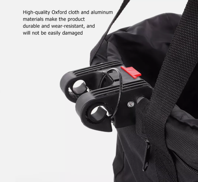 OUGO Bicycle Front Basket Removable Waterproof Bike Handlebar Basket Pet Carrier Frame Bag