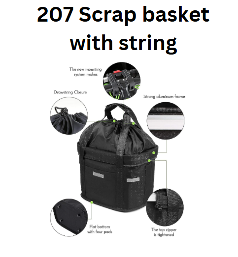 OUGO Bicycle Front Basket Removable Waterproof Bike Handlebar Basket Pet Carrier Frame Bag