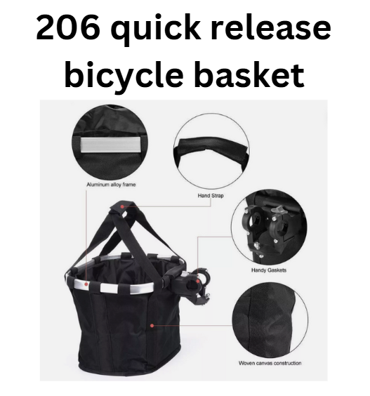 OUGO Bicycle Front Basket Removable Waterproof Bike Handlebar Basket Pet Carrier Frame Bag