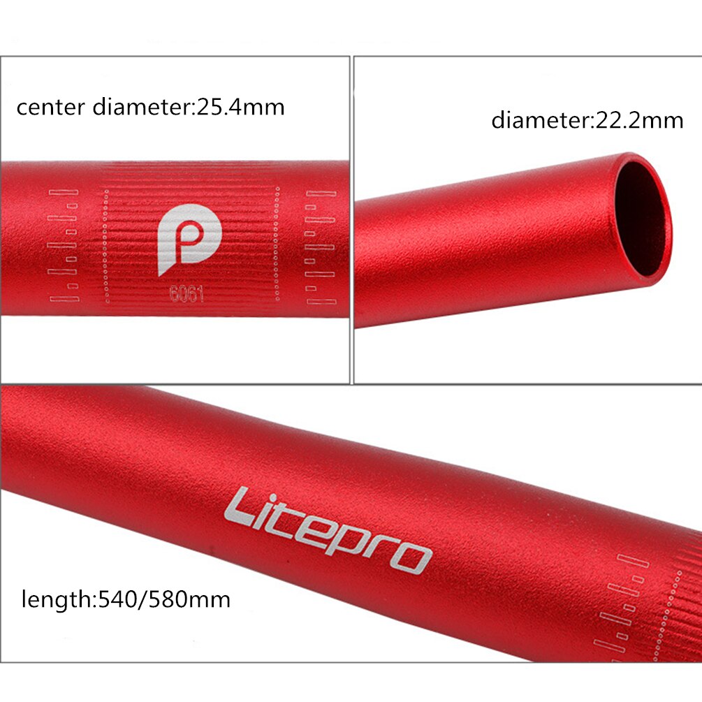 Litepro Monster Handlebar Aluminum Straight Bar S Bar 25.4x580mm Folding Bike