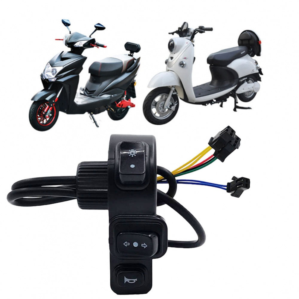 Handlebar Switch ATV Motorcycle For Ebike Horn Light Steering Off On Road