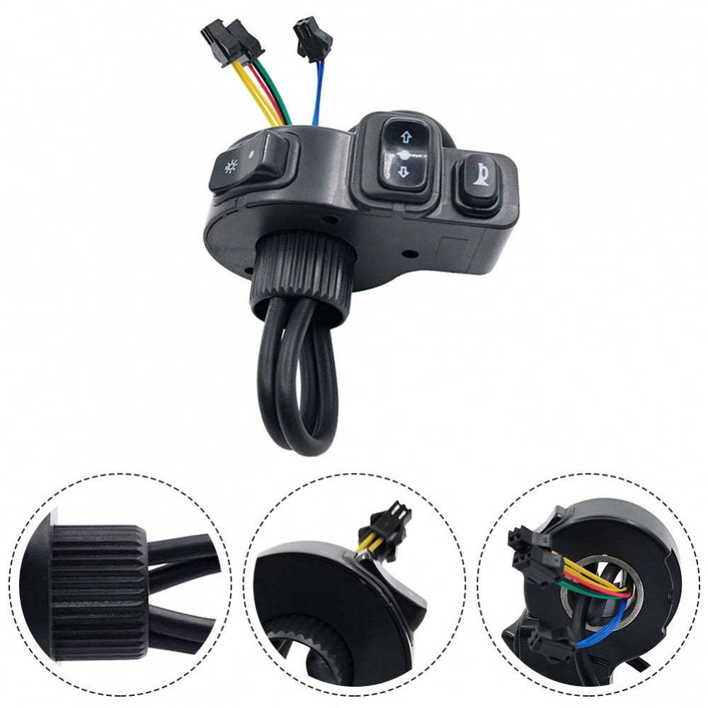 Handlebar Switch ATV Motorcycle For Ebike Horn Light Steering Off On Road