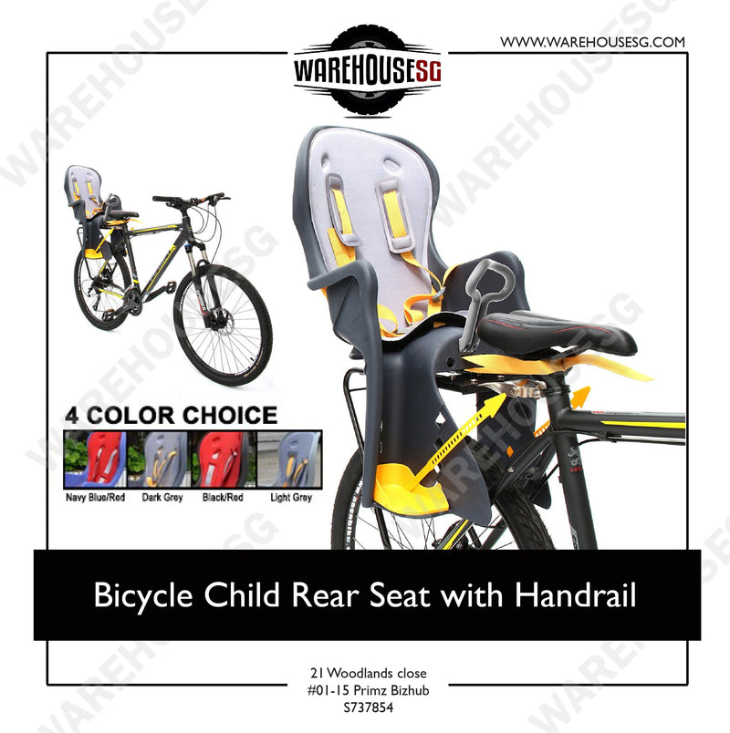 Bicycle Child Rear Seat with Handrail