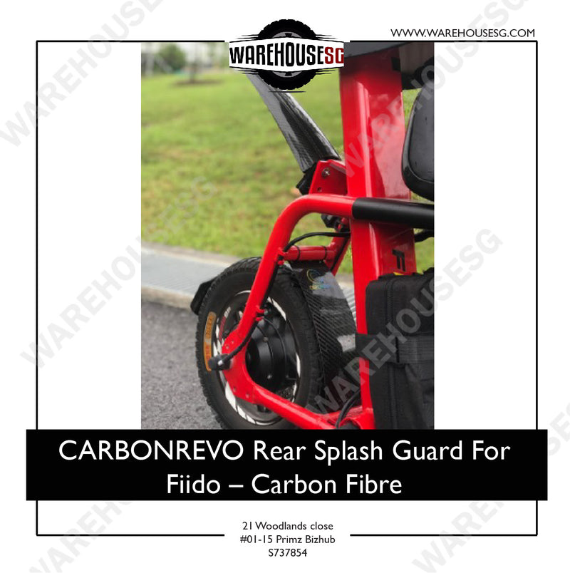 CARBONREVO Rear Splash Guard For Fiido – Carbon Fibre