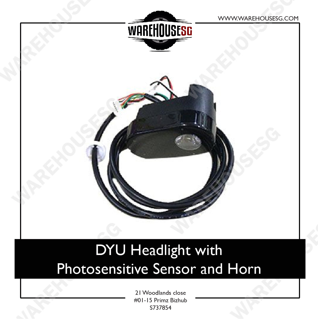DYU Headlight with Photosensitive Sensor and Horn