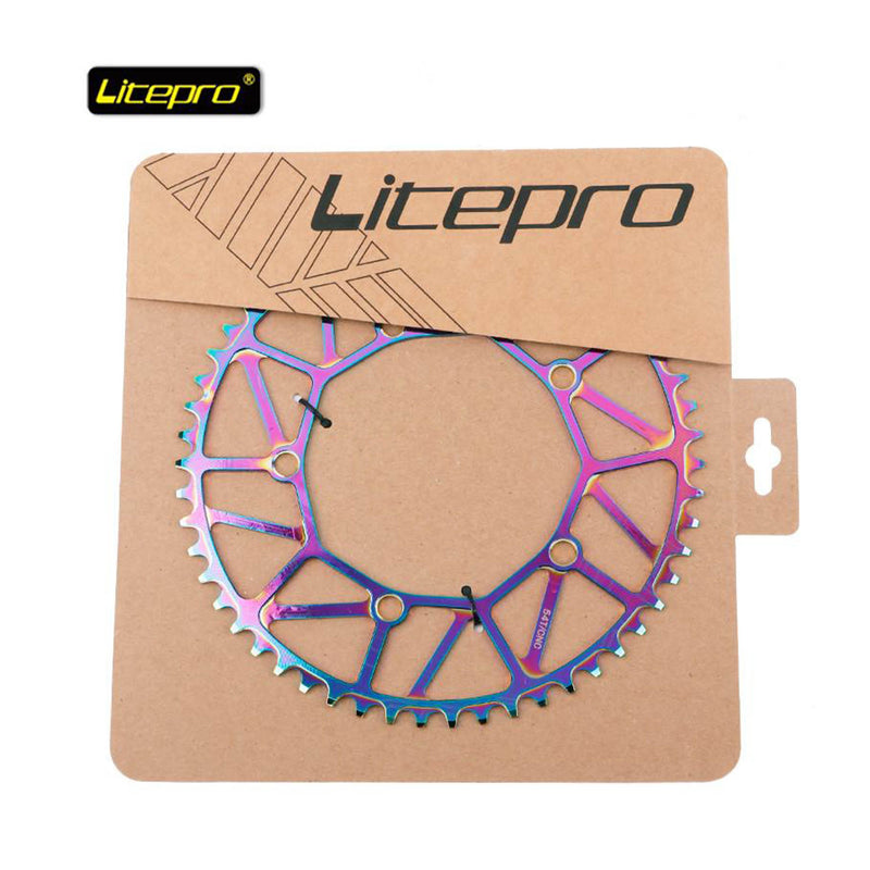 Litepro Folding Bike Oil Slick Chainring 48/50/52/54/56T