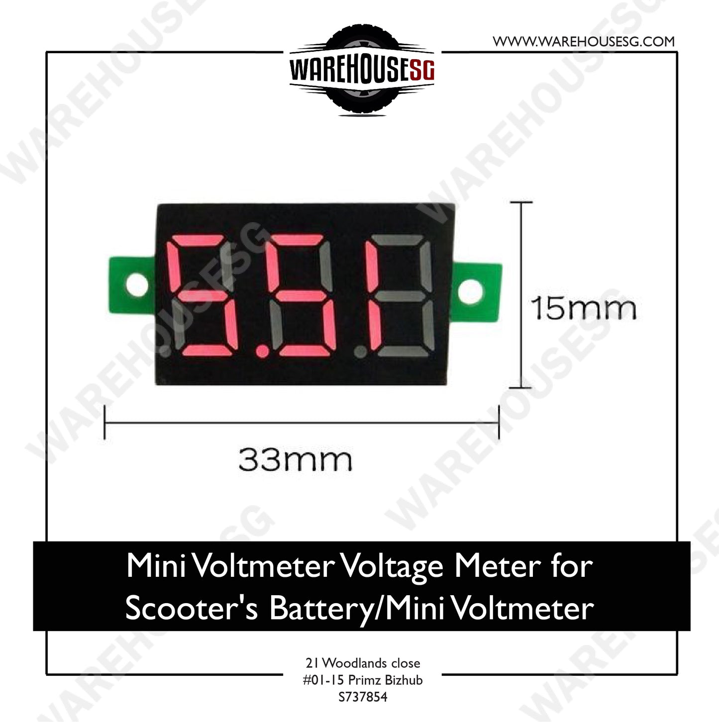 Mini Voltmeter Voltage Meter for Scooter's battery/Mini Voltmeter