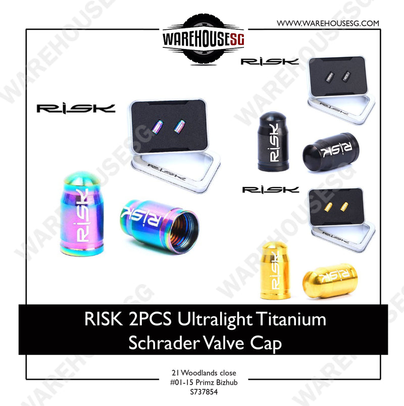 RISK 2PCS Ultralight Schrader Valve Cap