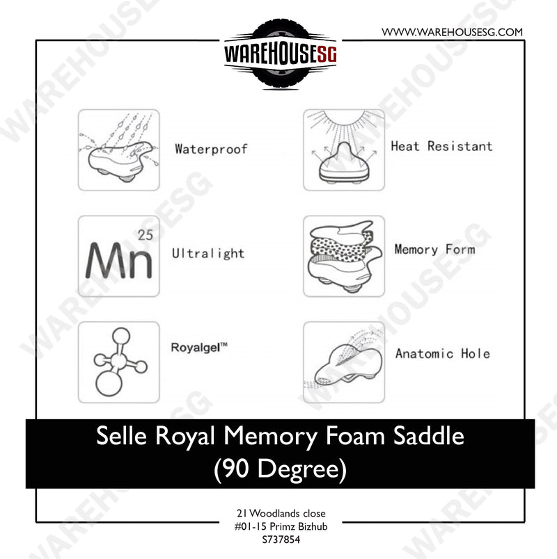 (Have Logo) SELLE ROYAL Hollow Memory Sponge Cushion Saddle