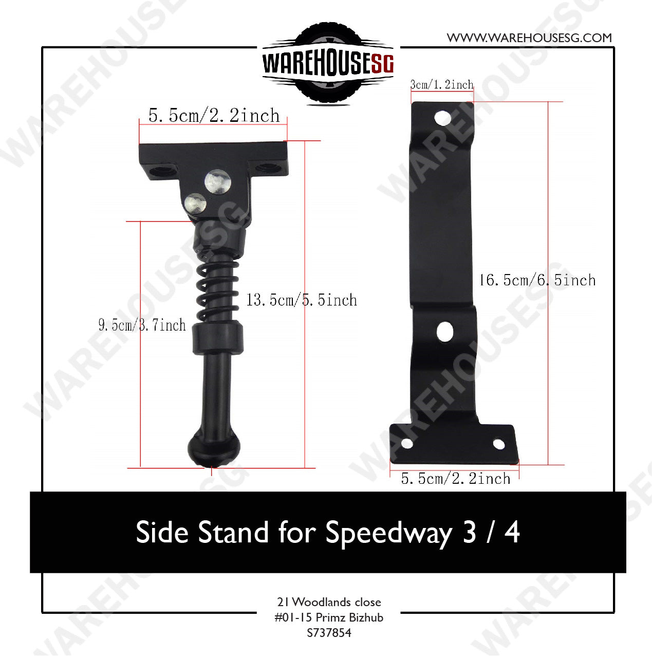 Side Stand for Speedway 3 / Speedway 4