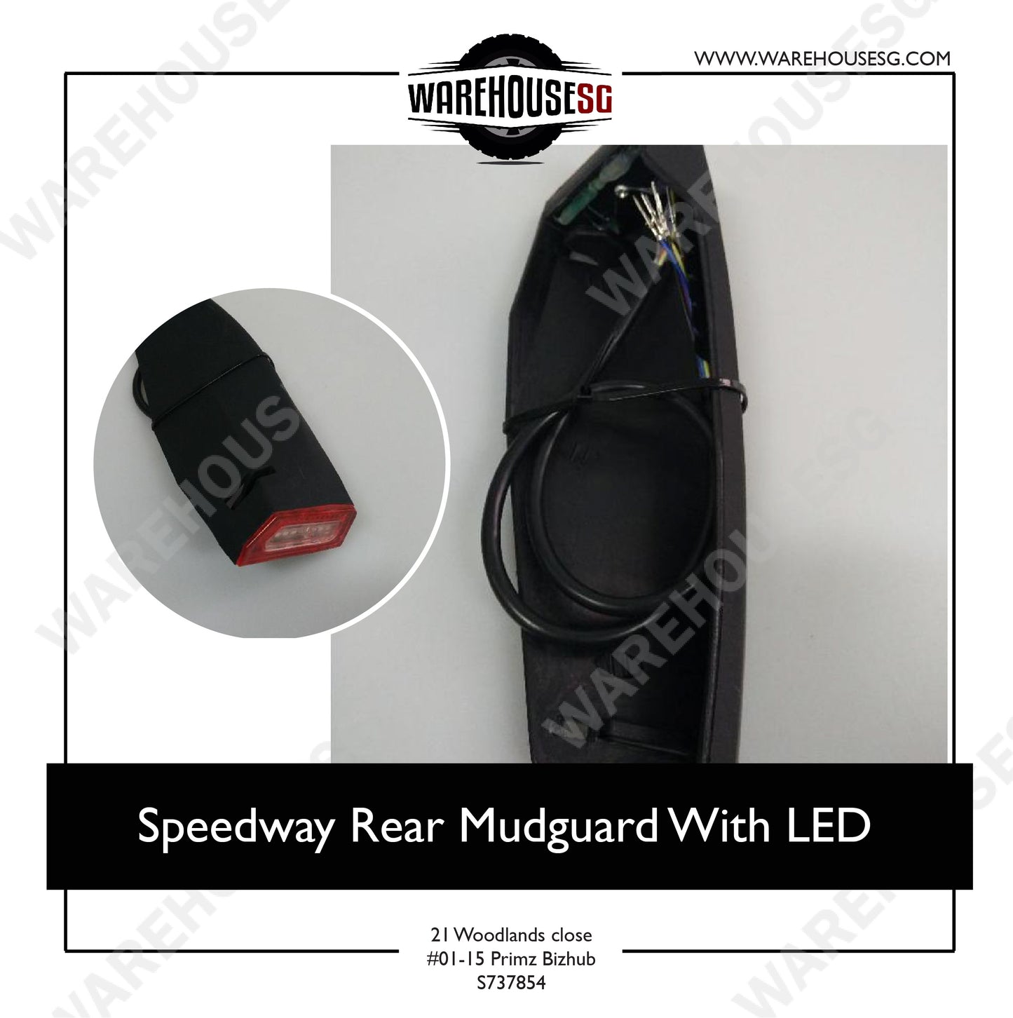 Speedway Rear Mudguard With LED