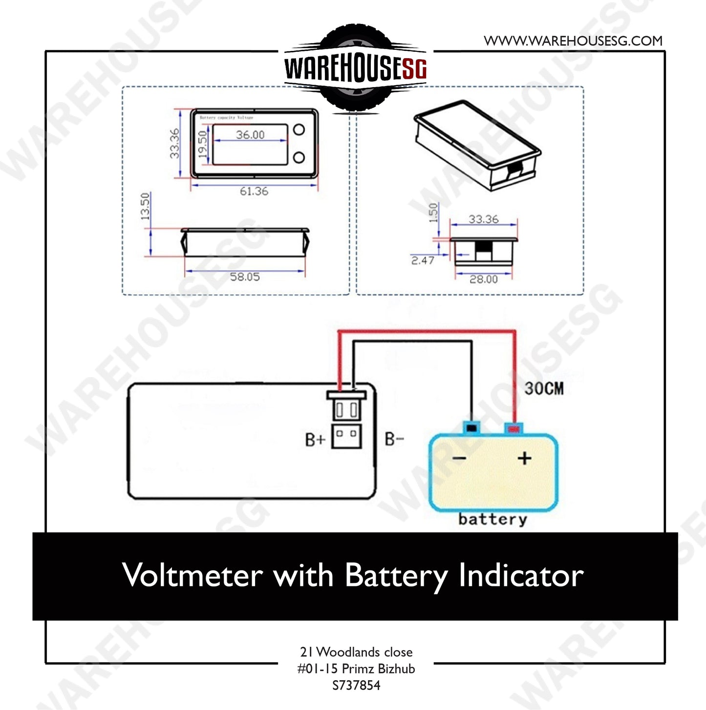 Voltmeter with Battery Indicator