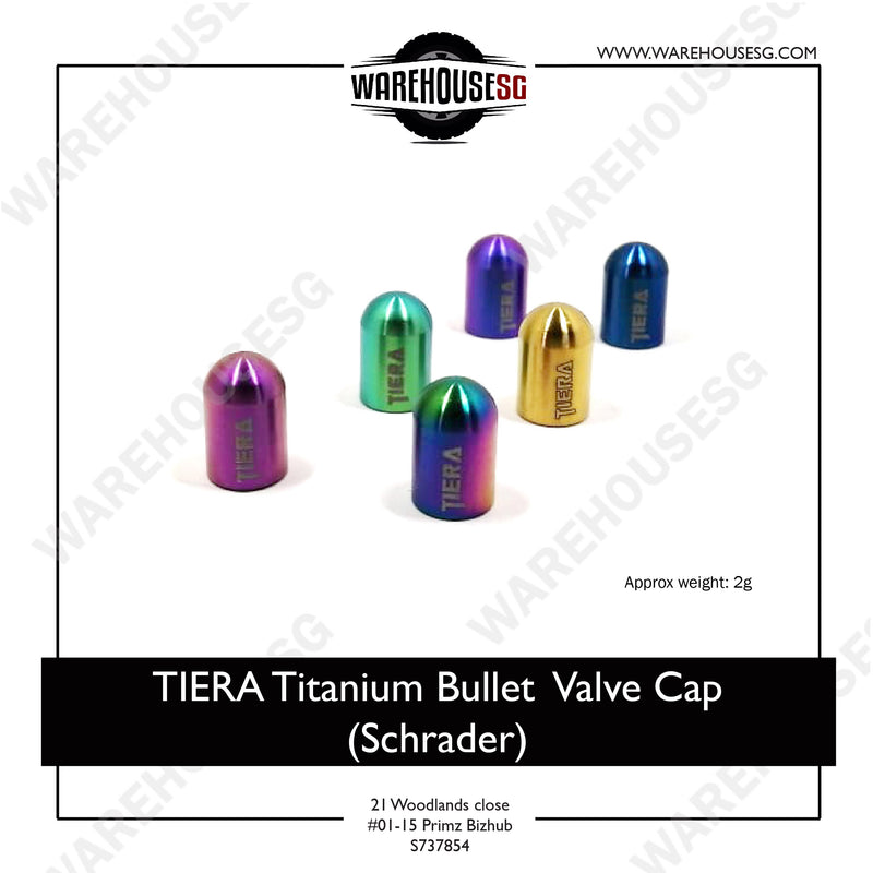 TIERA Titanium Bullet Valve Cap (Schrader)