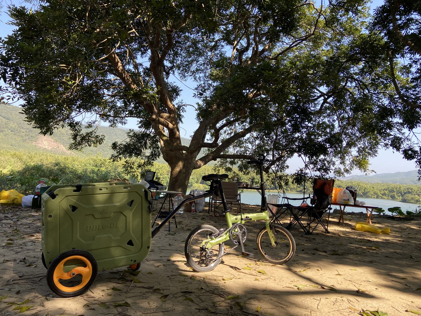 DL Mini Cargo Bike, Multifunction Out Door Sports for Camping, Biking and Pet Transport