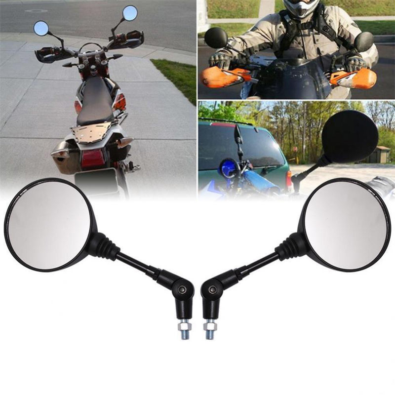 Rear Glass Mirror Foldable Rearview Motorcycle Mirrors 10MM