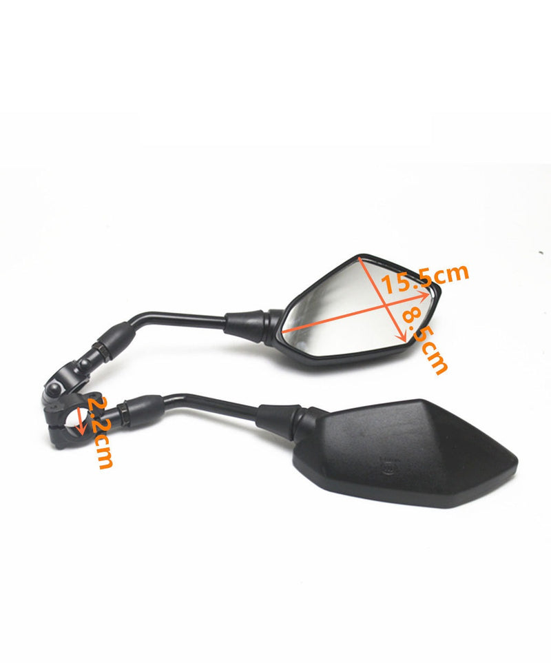 Universal Motorcycle Rear View Mirror with Handlebar Mount Clamp 22mm Z1000