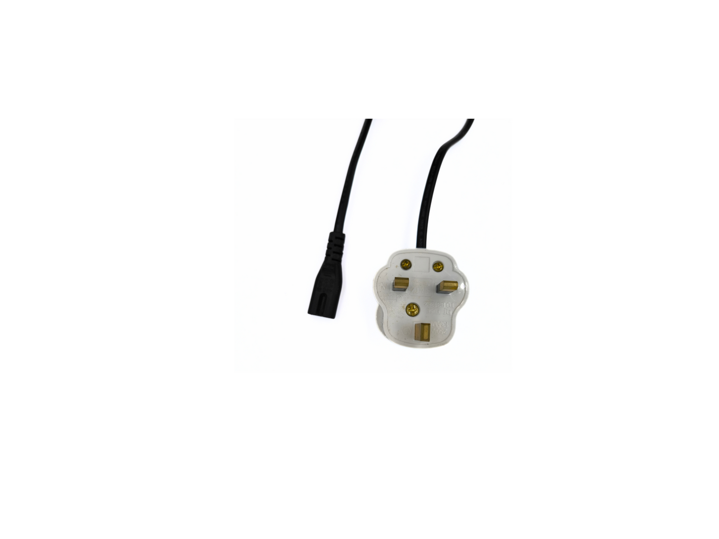 Standard UK Fused 13A AC White Mains 3 Pin Household Plug Head with Co ...