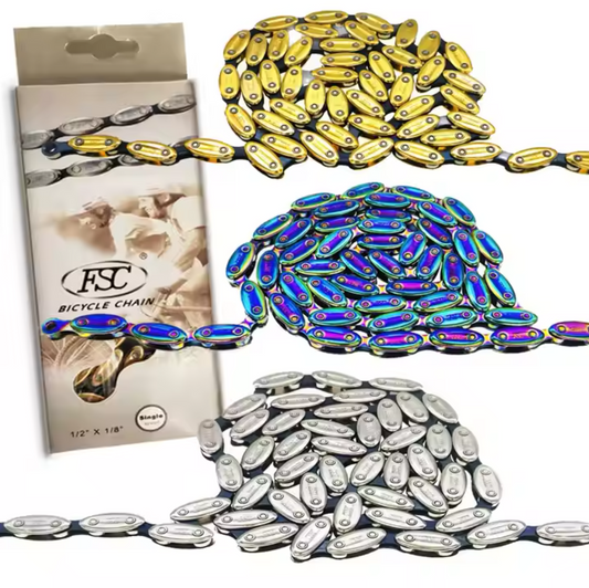 FSC Olive Fixed Gear Bike Chain/ Fixie Chain | Single speed bike Chain | Track bike chain - Durable | easy-install