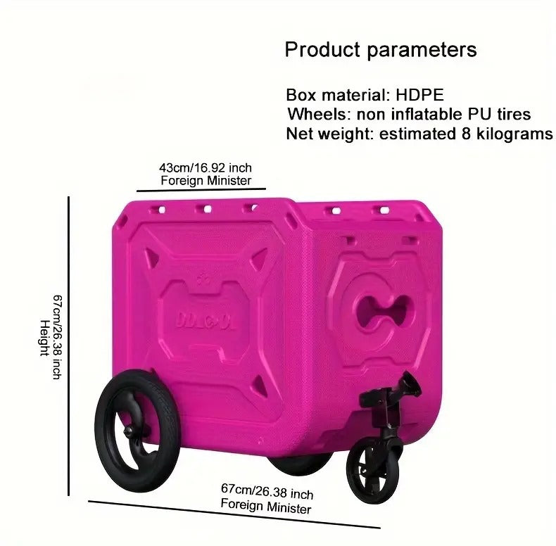 DL Mini Cargo Bike, Multifunction Out Door Sports for Camping, Biking and Pet Transport