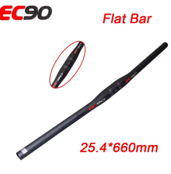 EC90 25.4/31.8mm Carbon Bicycle Handlebar 660/680/700/720/740/760 MTB Riser Bar 31.8mm 25.4mm DH Bike Handle Flat Bar