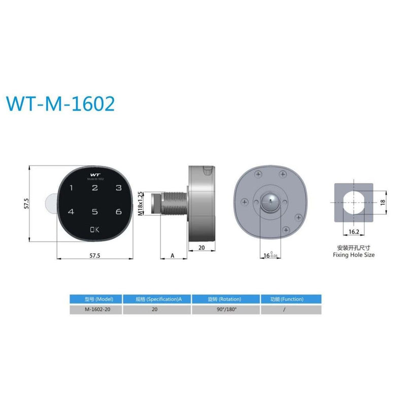 WT Mini Digital Lock | Letterbox Drawer Cabinet Number Locks | Letter Boxes Lock | Mailbox Lock