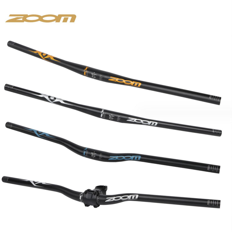 ZOOM Mountain Bicycle Handlebars 31.8MM Bicycle Riser Bar 720mm Aluminum Alloy MTB Bike Swallow/Straight Handlebar Cycling Parts