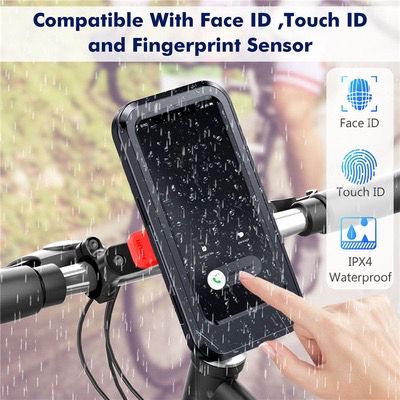 Waterproof Bicycle Phone Holder  Wireless Charging Stand Bike Motorcycle Handlebars Mobile Phone Holder