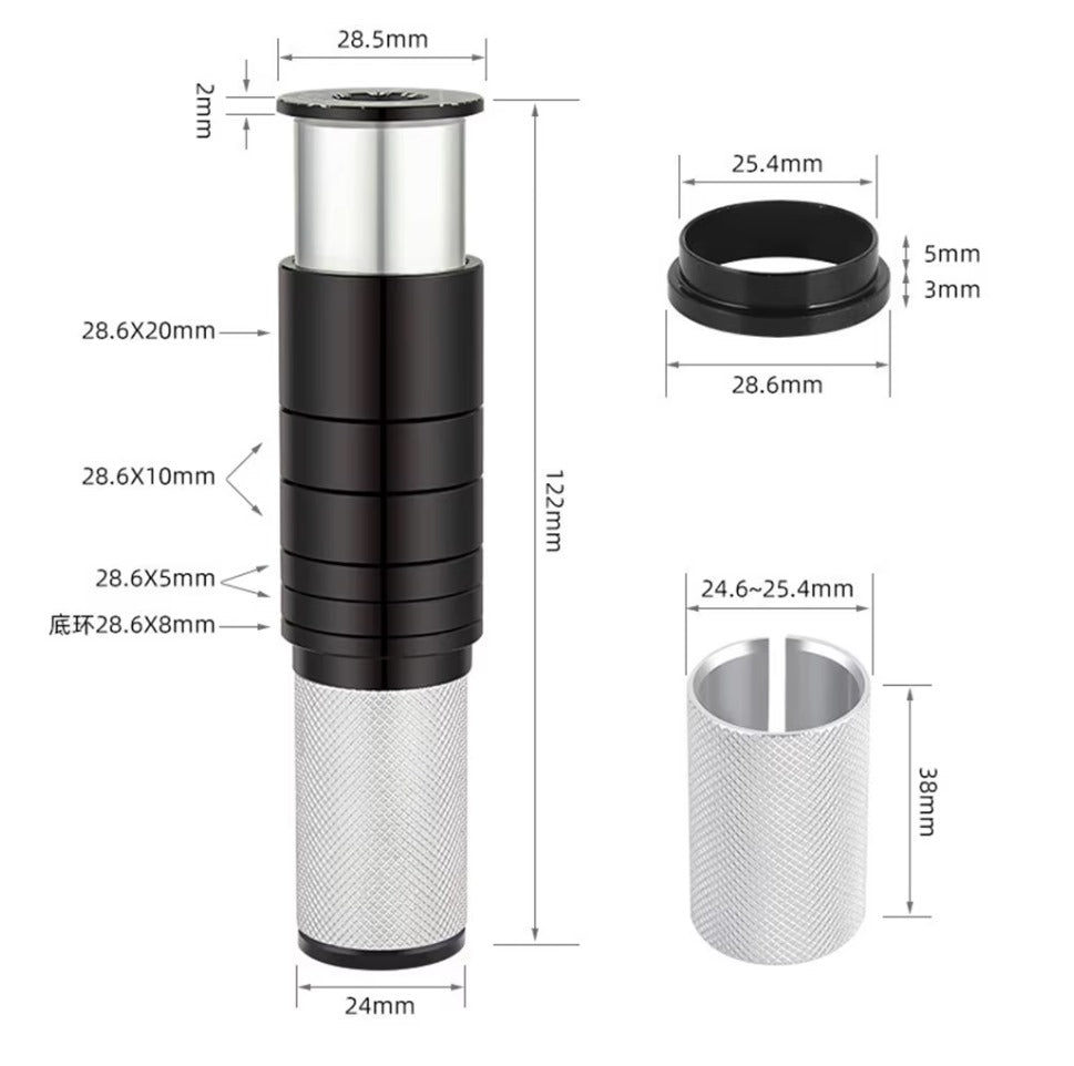 Bicycle Stem Extender Lightweight Alloy CNC Hidden Stem