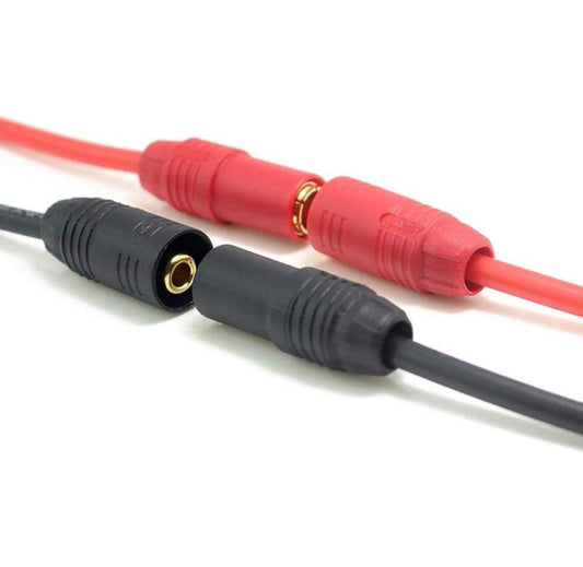 Amass AS150 1Pair Black Or Red Male Female Anti Spark Connector 7mm Gold Plated Banana Plug Set for RC Battery ESC Drone Car Boat External Internal Battery Wire Connector