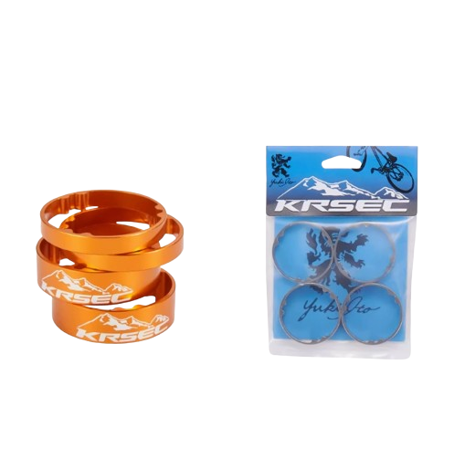 KRSEC Road Mountain Bike 28.6mm Fork Bowl Set Stem Alloy Gasket Washer Universal Model