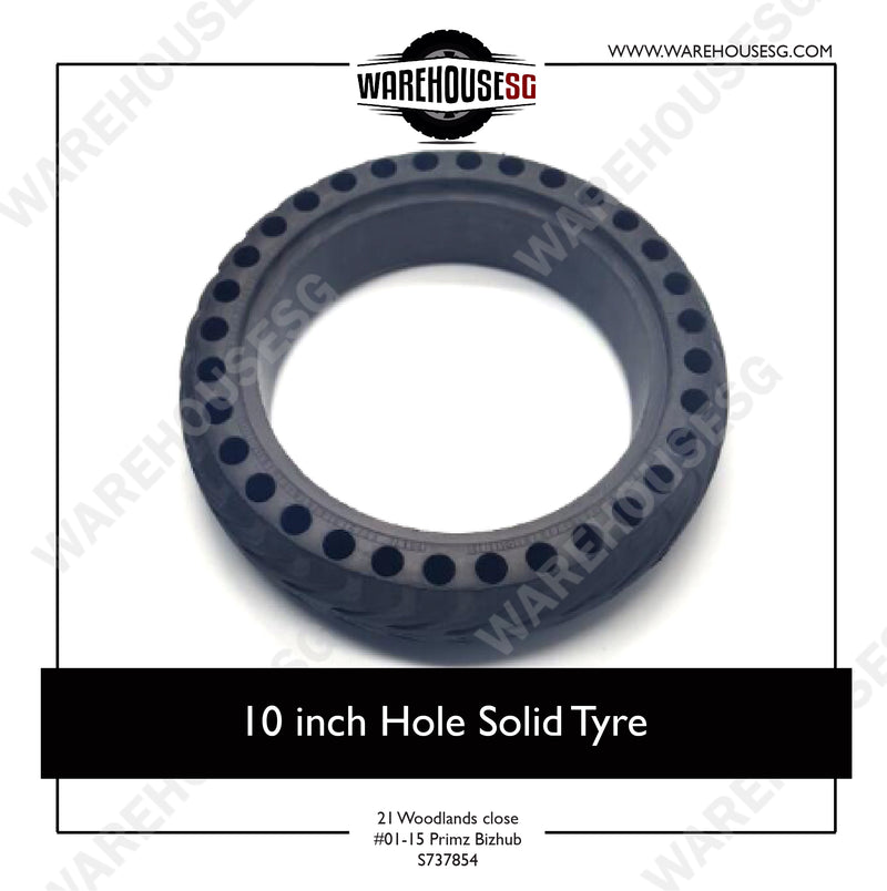 10 Inch Hole Solid Tyre w Hole