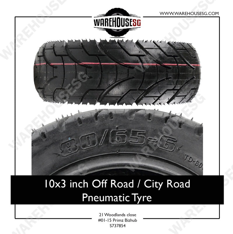10" x 3.0" Off Road/ City Road Pneumatic Tyre for Electric Scooter