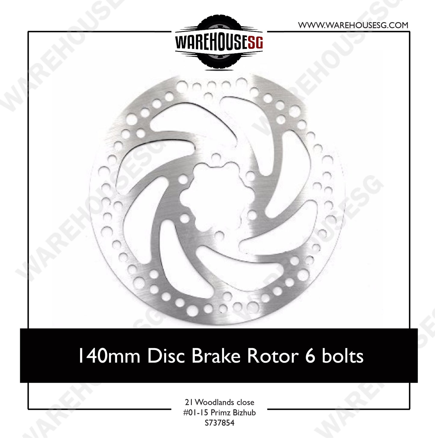 140mm Disc Brake Rotor 6 bolts for Xiaomi Mijia / Speedway 4 / Futecher / Dualtron / Reaihub R3 R4 / Sw4 Electric Scooter