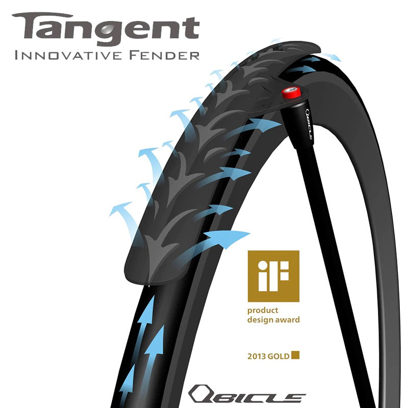 Original Taiwan Qbicle Carbon 20inch 406 451 Bicycle Tangent Fender For City MTB Road Bike Folding Bike Tangent Fender