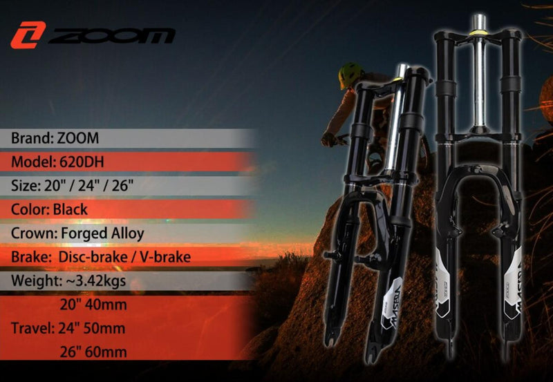 ZOOM Dual Crown Suspension Fork Downhill Suspension Fork