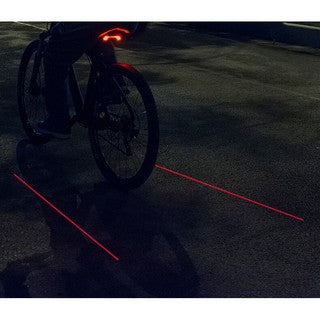 Rockbros Bicycle Rear Tailight with Wireless Remote Turn Signal and Laser Lane Indicator LKWD-R1