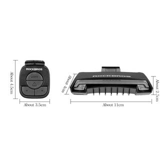 Rockbros Bicycle Rear Tailight with Wireless Remote Turn Signal and Laser Lane Indicator LKWD-R1