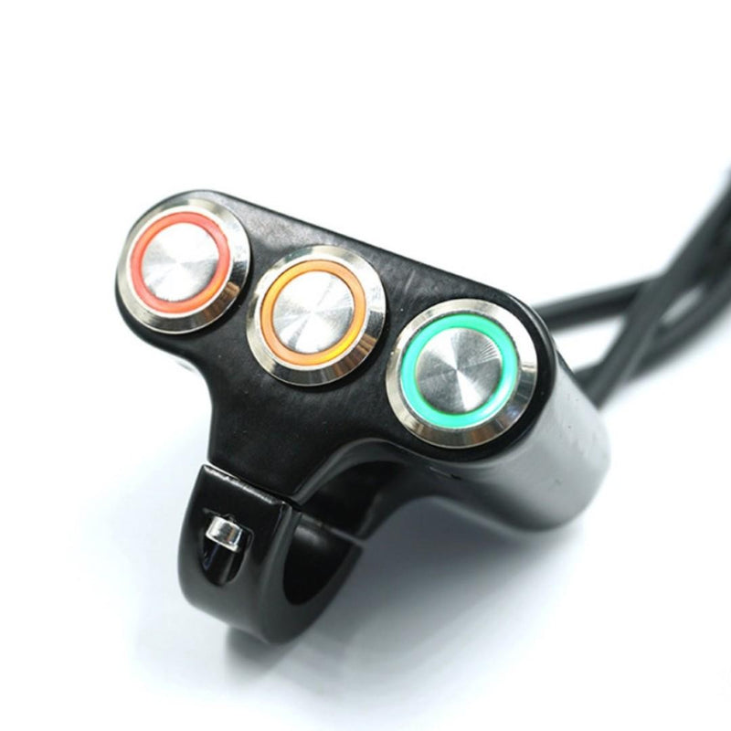 3 in 1 LED backlight on/off aluminium switch