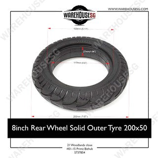 8inch Rear Wheel Solid Outer Tyre 200x50 For Speedway Mini 3/ Mini 4