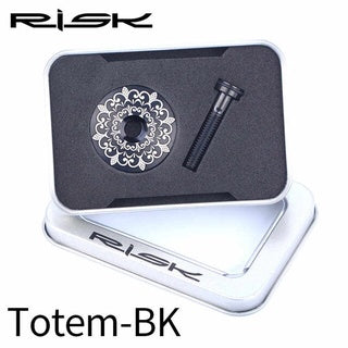 Risk Ti Titanium Headset Stem Top Cap 1-1/8" with Titanium Bolt M6 x 30mm Spacer Kit Stem Cap