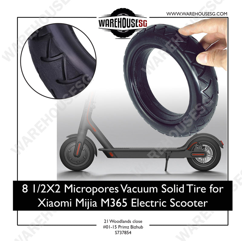 8 1/2X2 Micropores Vacuum Solid Tire for Xiaomi Mijia M365 Electric Scooter