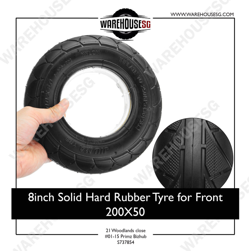 8inch Solid Hard Rubber Tyre for Front 200X50