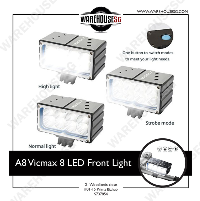 A8 Vicmax 8 LED Front Light for Scooter/Bike