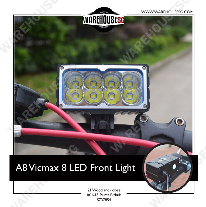 A8 Vicmax 8 LED Front Light for Scooter/Bike