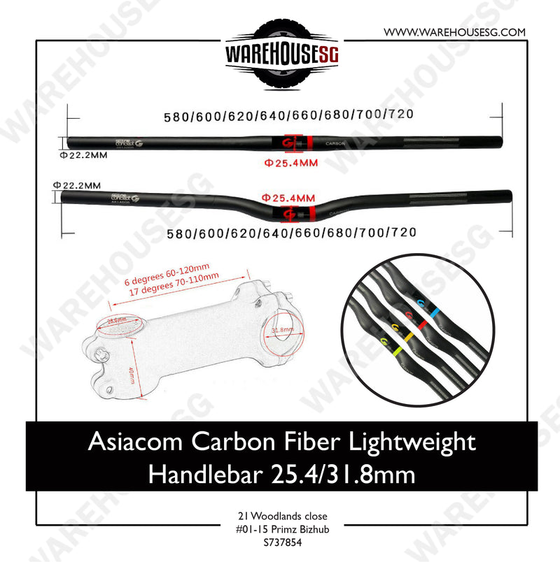 Asiacom Carbon Fiber Lightweight Handlebar