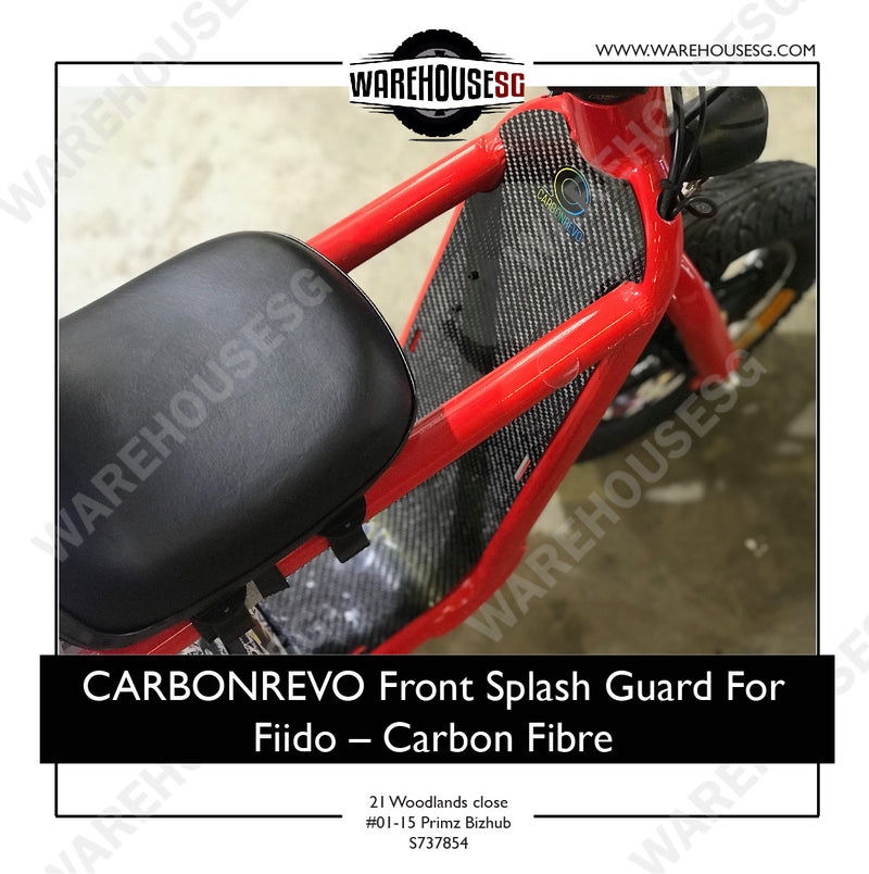 CARBONREVO Front Splash Guard For Fiido – Carbon Fibre