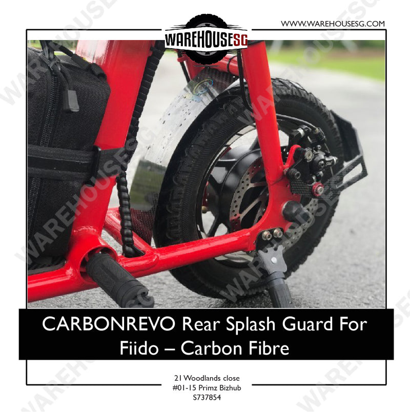 CARBONREVO Rear Splash Guard For Fiido – Carbon Fibre