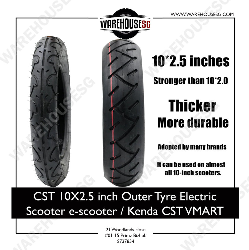 CST 10X2.5 inch Outer Tyre Electric Scooter e-scooter / Kenda CST VMART